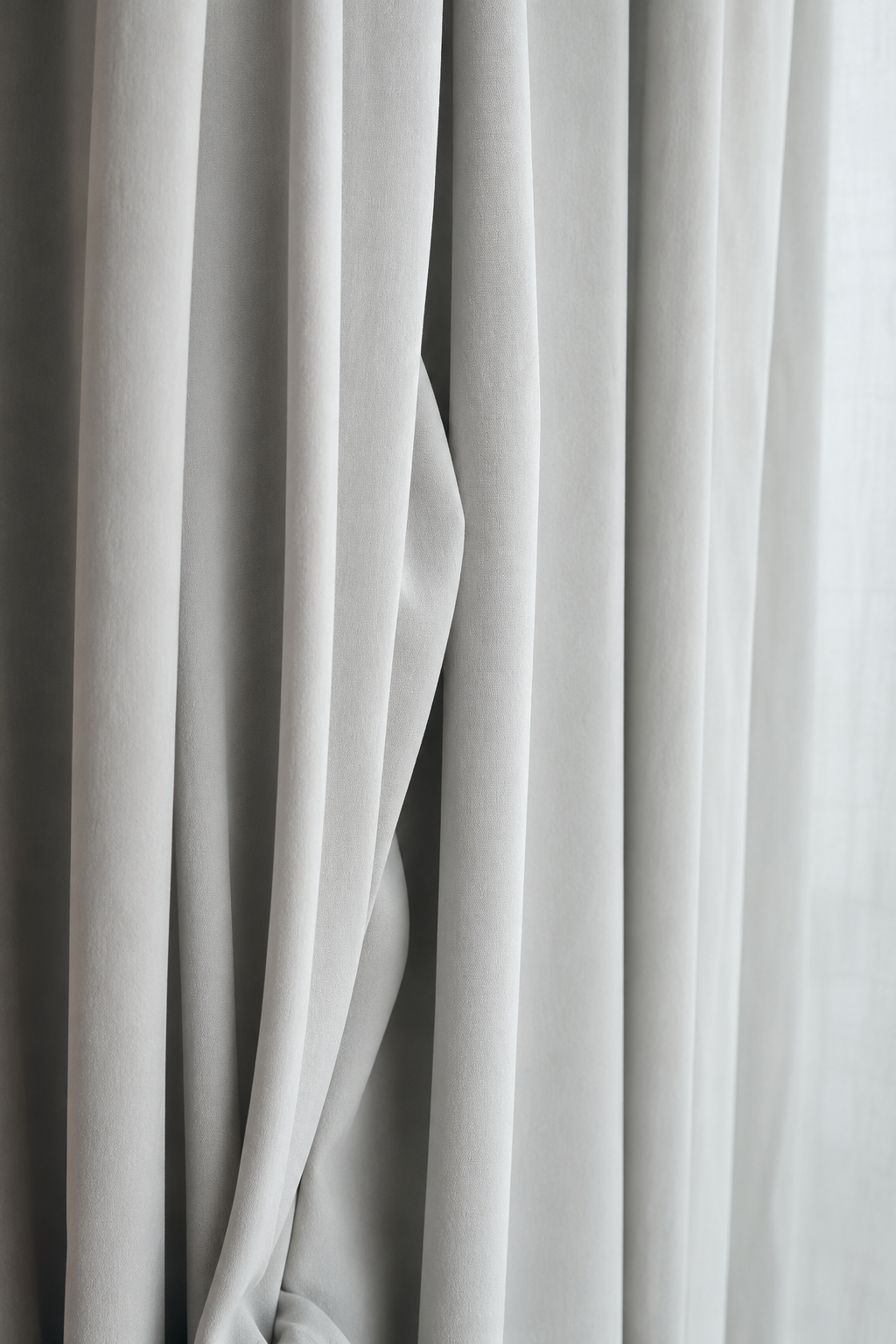 Torn curtain fabric
